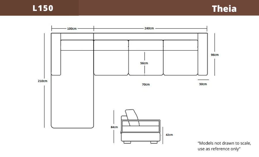 Theia Leather Lounge With Chaise